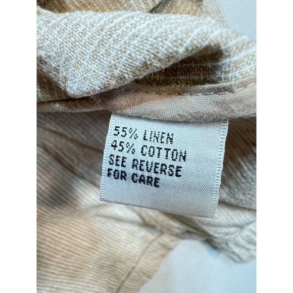 Talbots Womens Linen Blend Blazer Jacket Sze18 Beige Casual Button Front Pockets - Picture 3 of 11